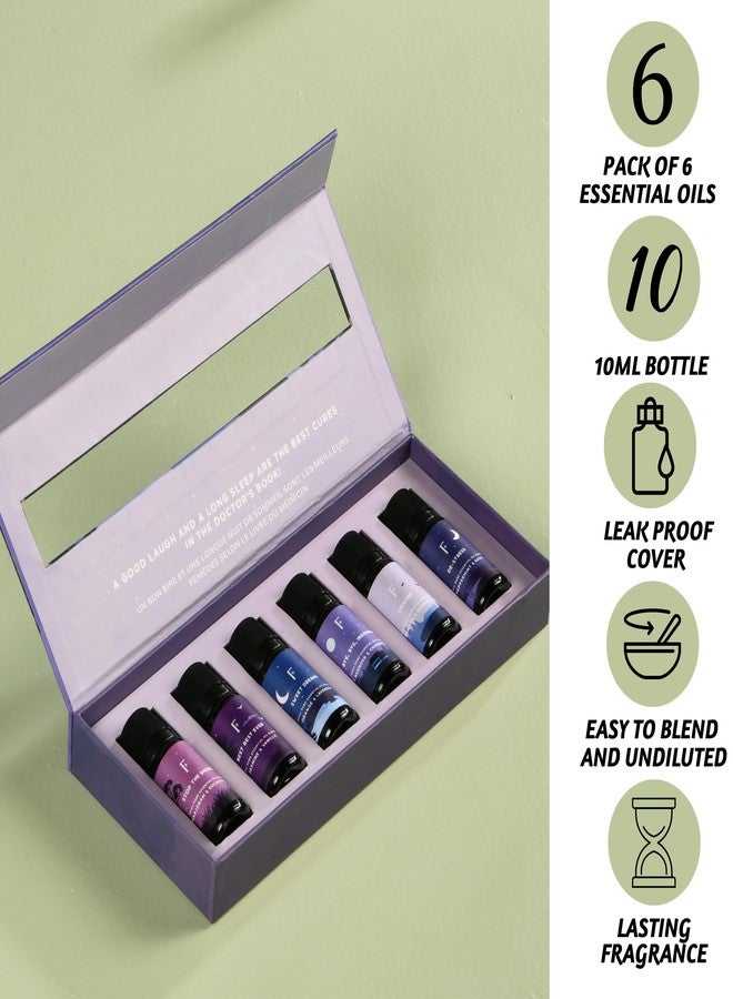 Folkulture Sleep Essential Oils Set for Diffuser | Set of 6 Aromatherapy Oils for Better Sleep, Relaxation & Meditation | Lavender, Rosemary, Peppermint & Calming Blends | Self Care Gift for Her & Him - Image 2
